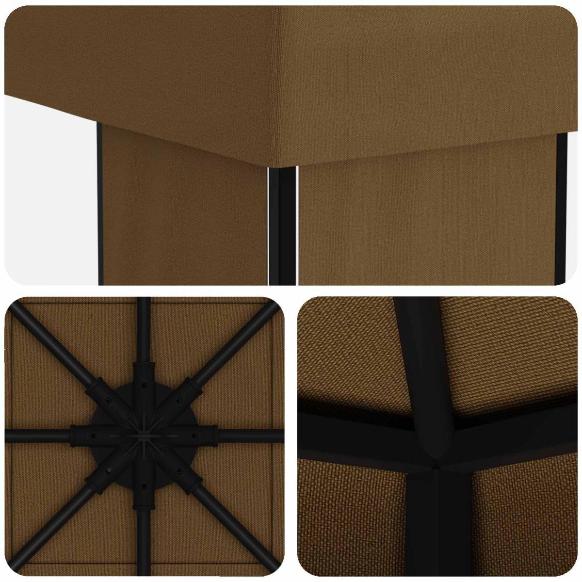 Cenador Terracota Poliéster y Acero 190 gsm