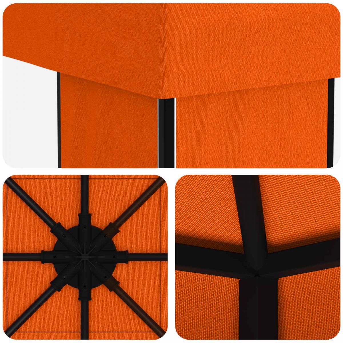 Cenador Terracota Poliéster y Acero 190 gsm