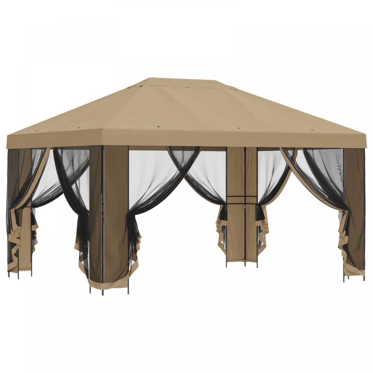 Gazebo de jardín con paredes laterales