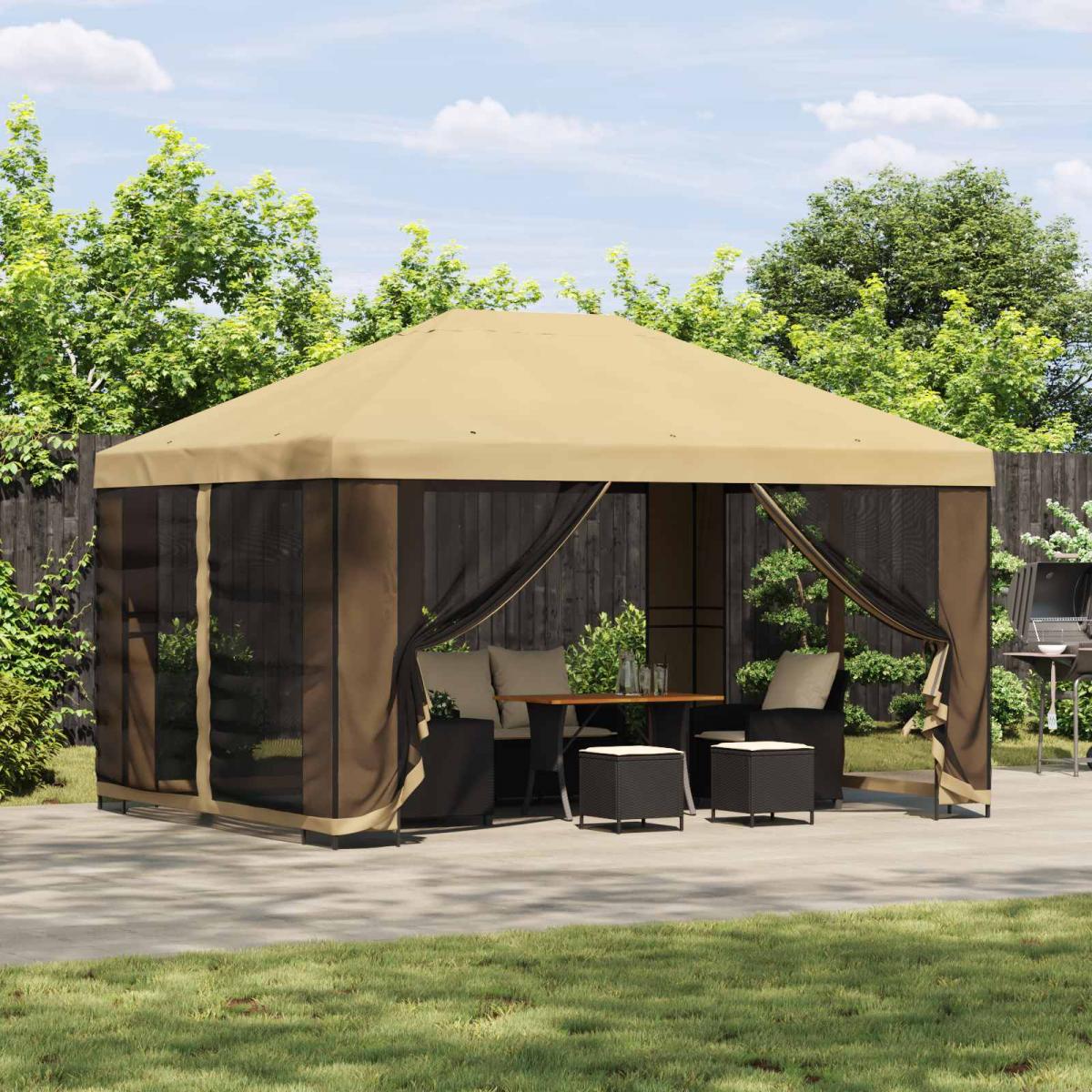 Gazebo de jardín con paredes laterales