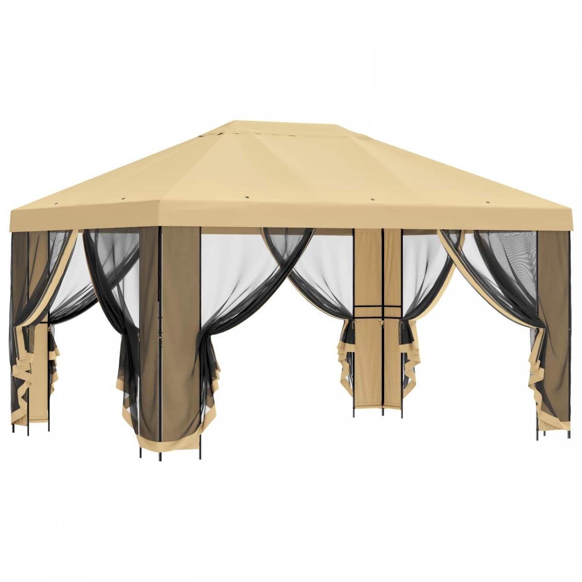 Gazebo de jardín con paredes laterales