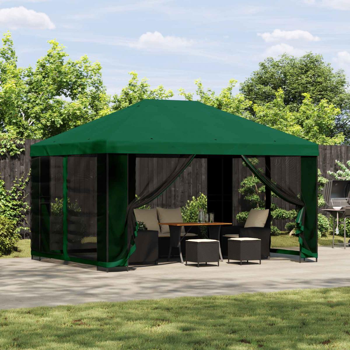 Gazebo de jardín con paredes laterales