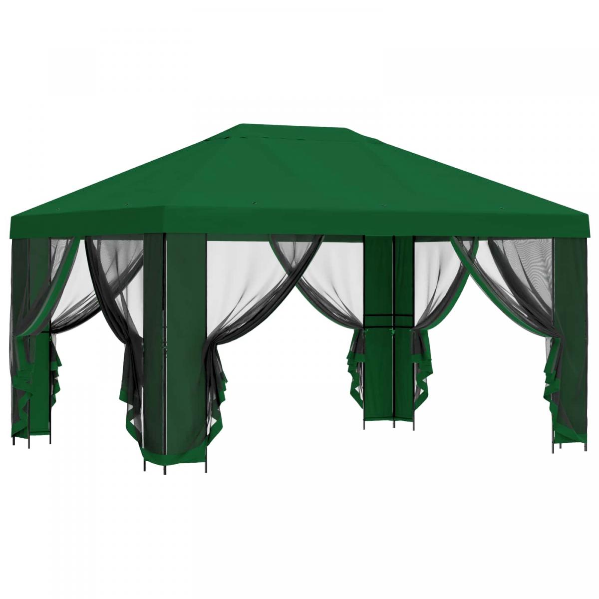 Gazebo de jardín con paredes laterales