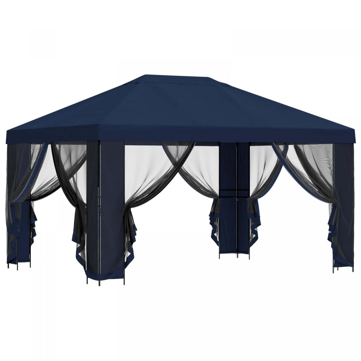Gazebo de jardín con paredes laterales