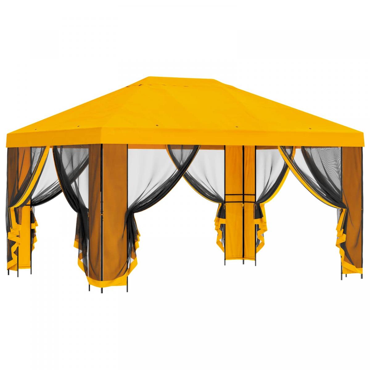 Gazebo de jardín con paredes laterales