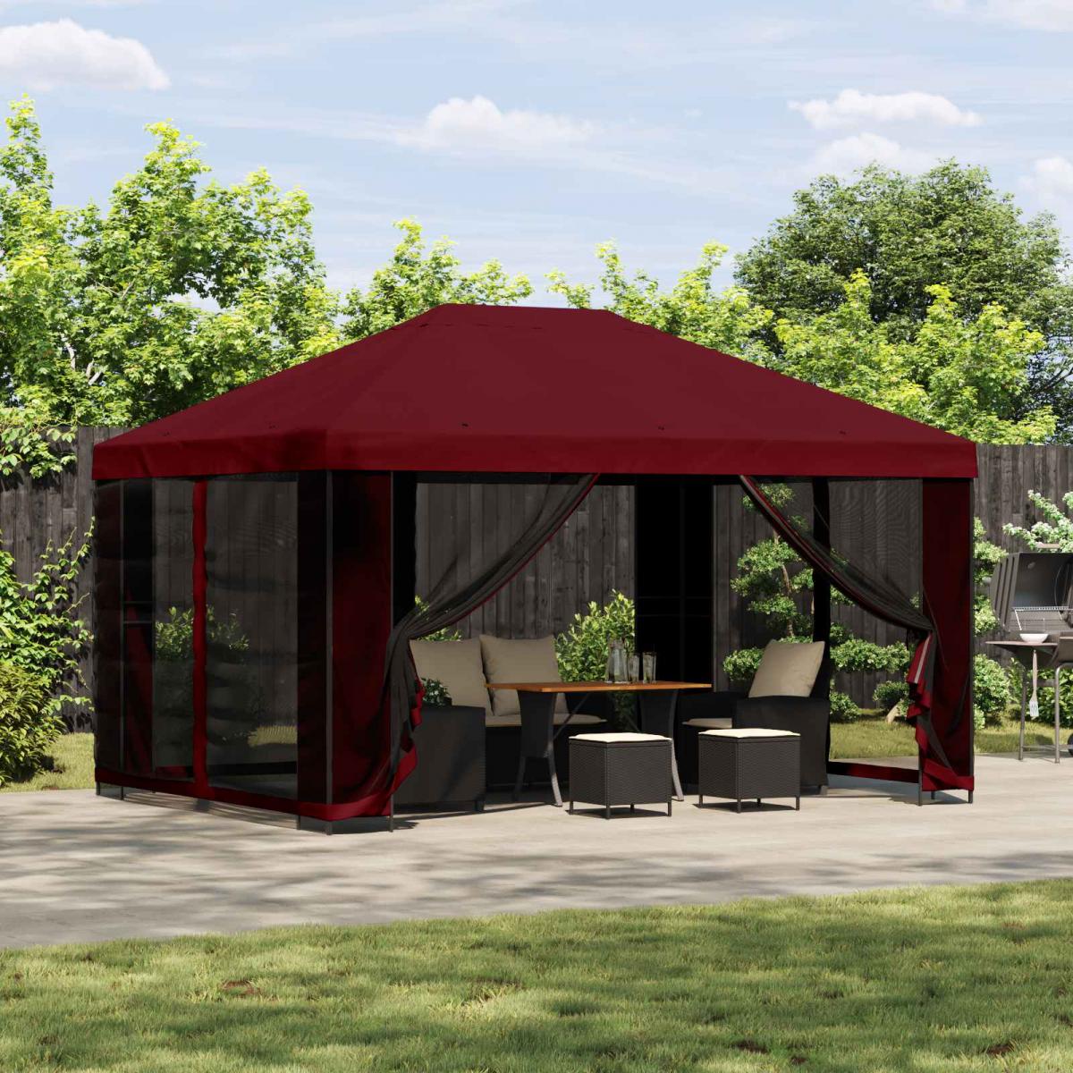 Gazebo de jardín con paredes laterales
