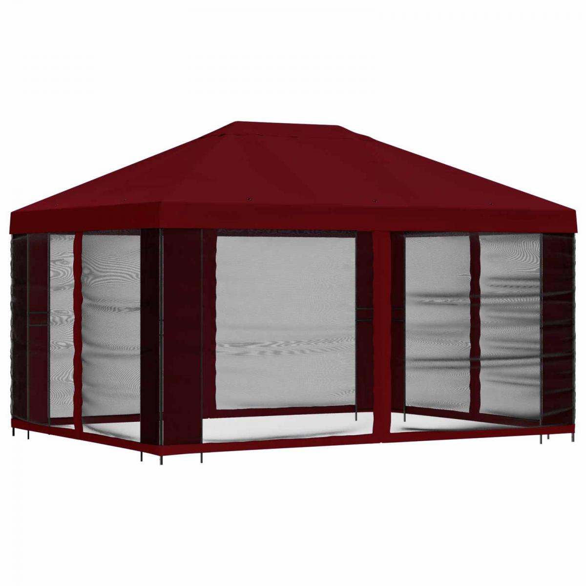 Gazebo de jardín con paredes laterales