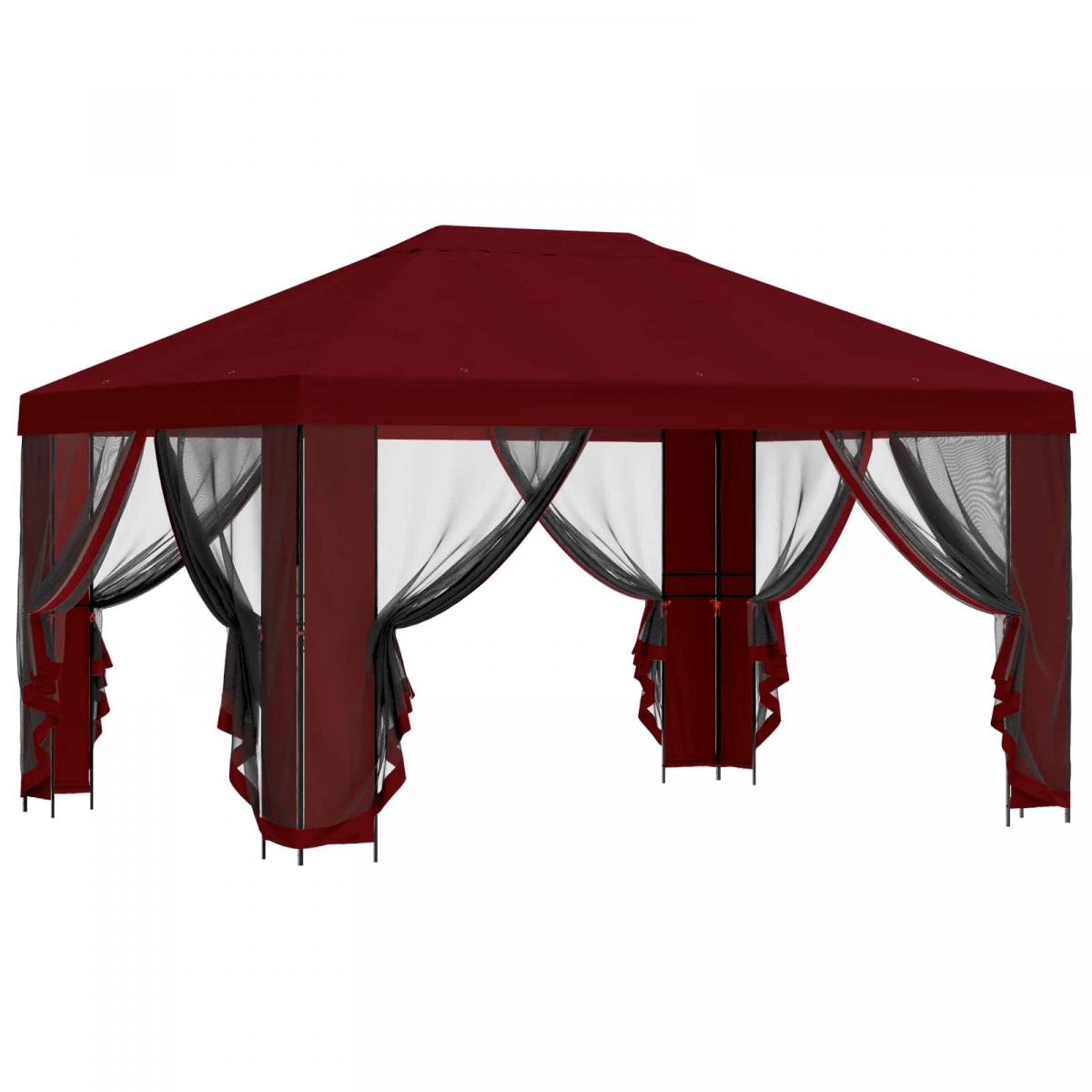 Gazebo de jardín con paredes laterales