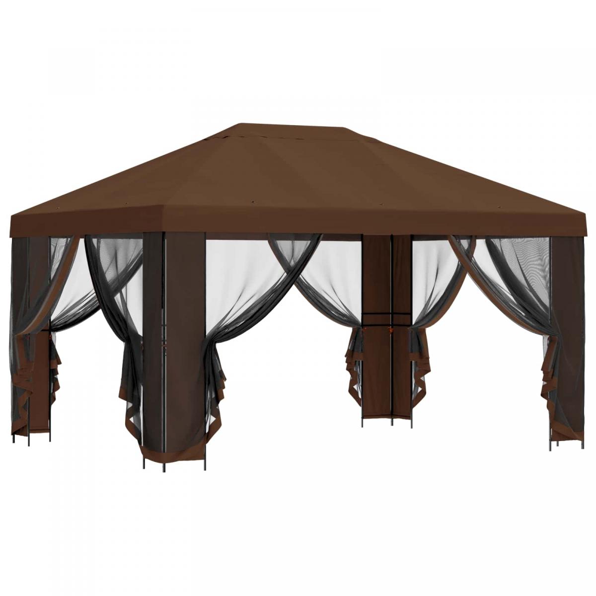 Gazebo de jardín con paredes laterales