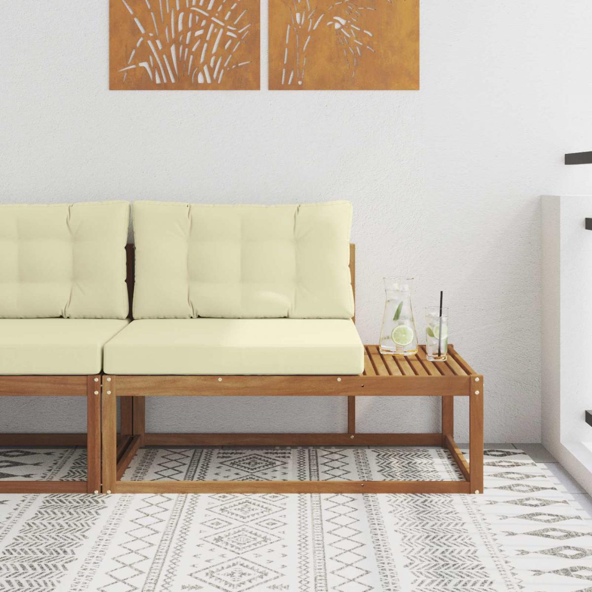 Sofá modular de exterior con cojín Natural