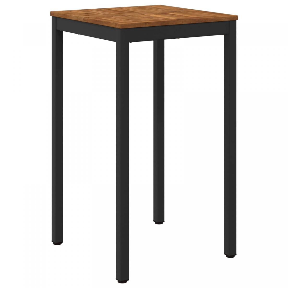 Mesa de Bar para Jardín Natural y negro 196 x 100,5 x 105 cm