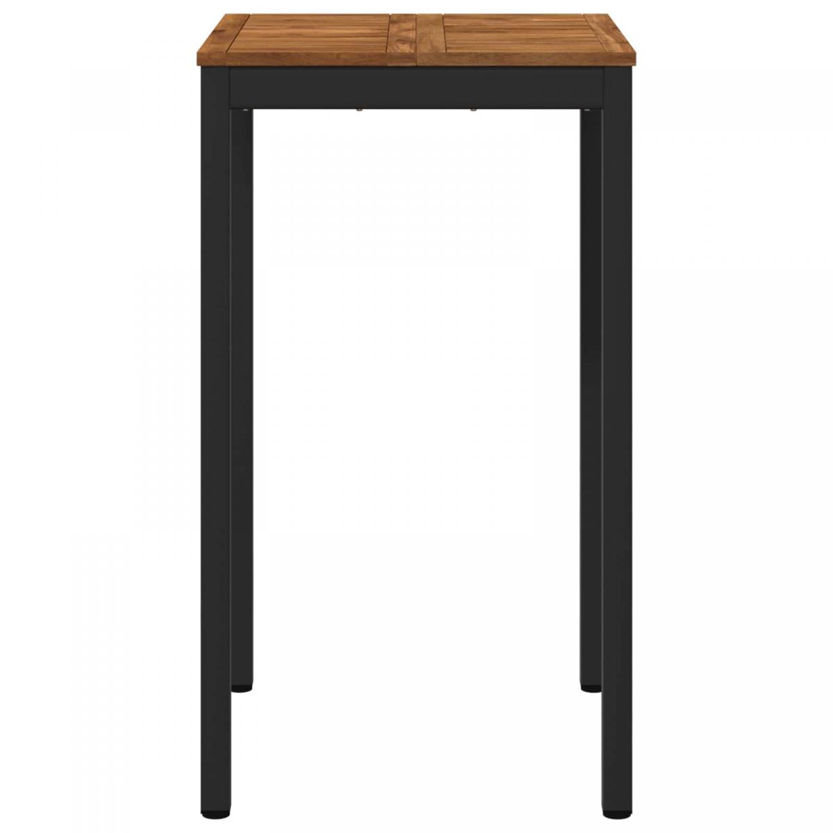 Mesa de Bar para Jardín Natural y negro 196 x 100,5 x 105 cm