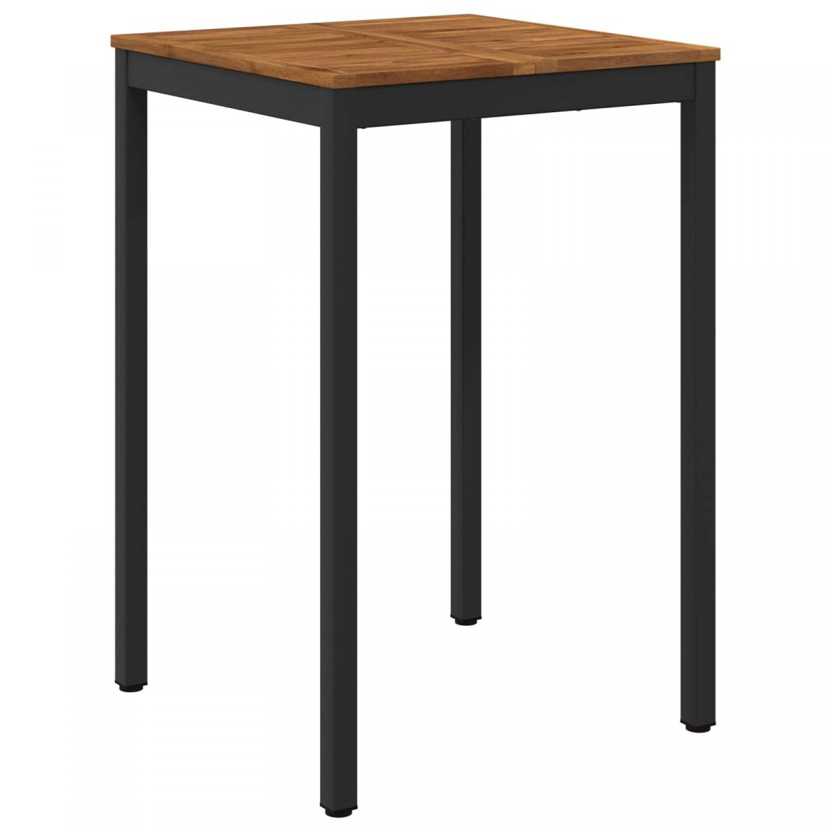 Mesa de Bar para Jardín Natural y negro 196 x 100,5 x 105 cm
