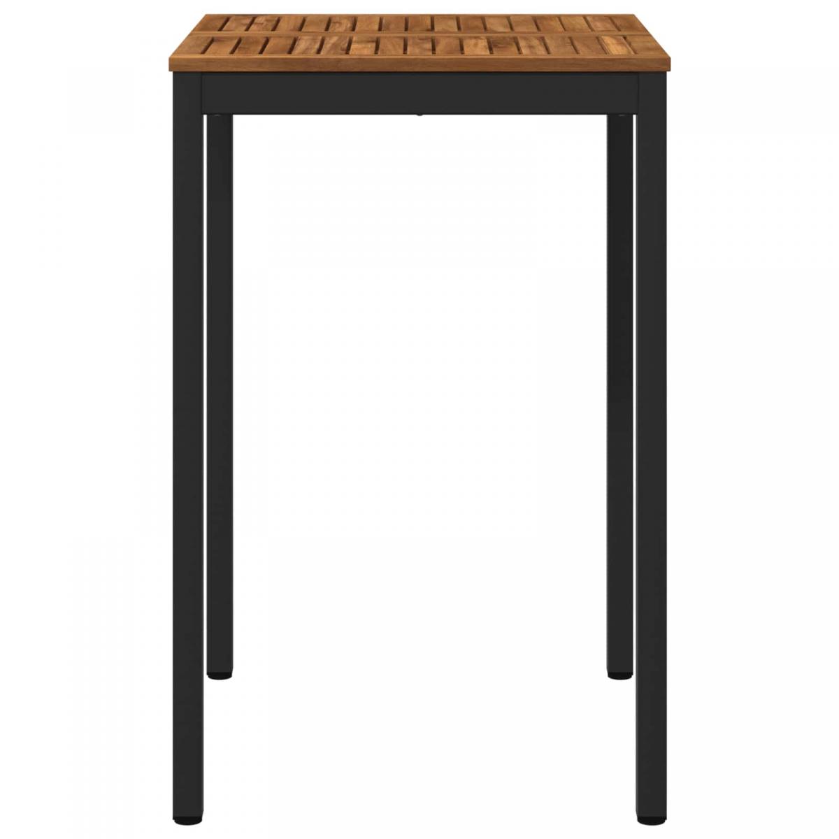 Mesa de Bar para Jardín Natural y negro 196 x 100,5 x 105 cm
