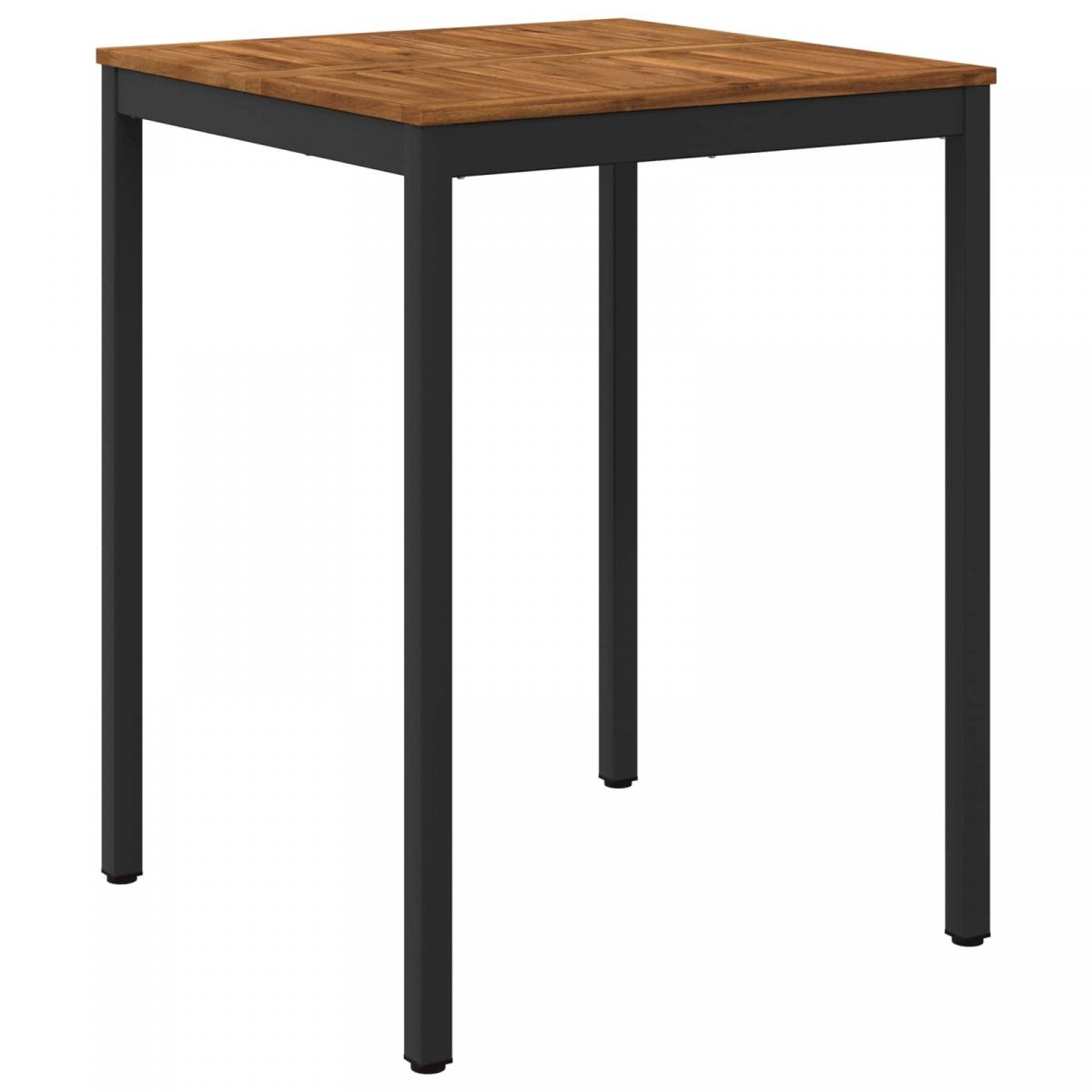 Mesa de Bar para Jardín Natural y negro 196 x 100,5 x 105 cm