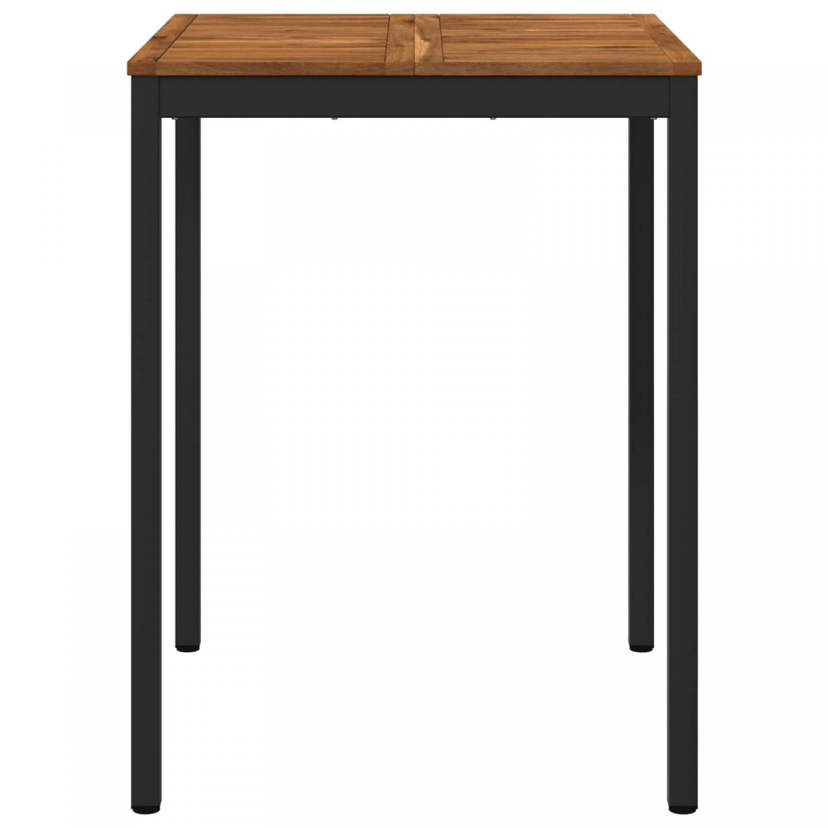 Mesa de Bar para Jardín Natural y negro 196 x 100,5 x 105 cm