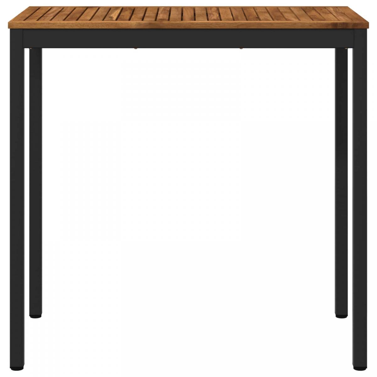 Mesa de Bar para Jardín Natural y negro 196 x 100,5 x 105 cm