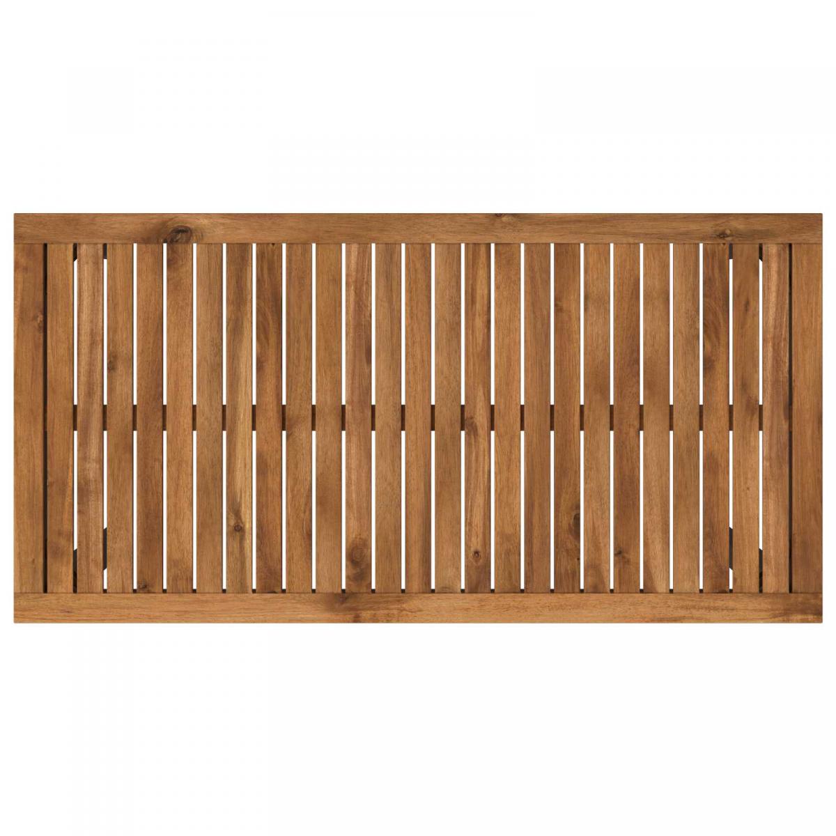 Mesa de Bar para Jardín Natural y negro 196 x 100,5 x 105 cm
