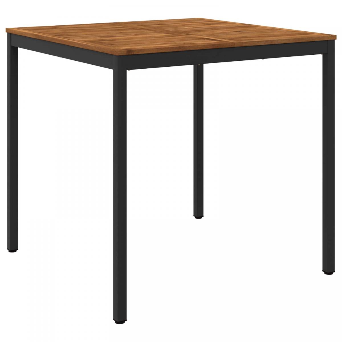 Mesa de Bar para Jardín Natural y negro 196 x 100,5 x 105 cm