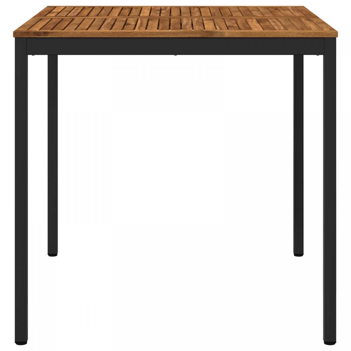 Mesa de Bar para Jardín Natural y negro 196 x 100,5 x 105 cm
