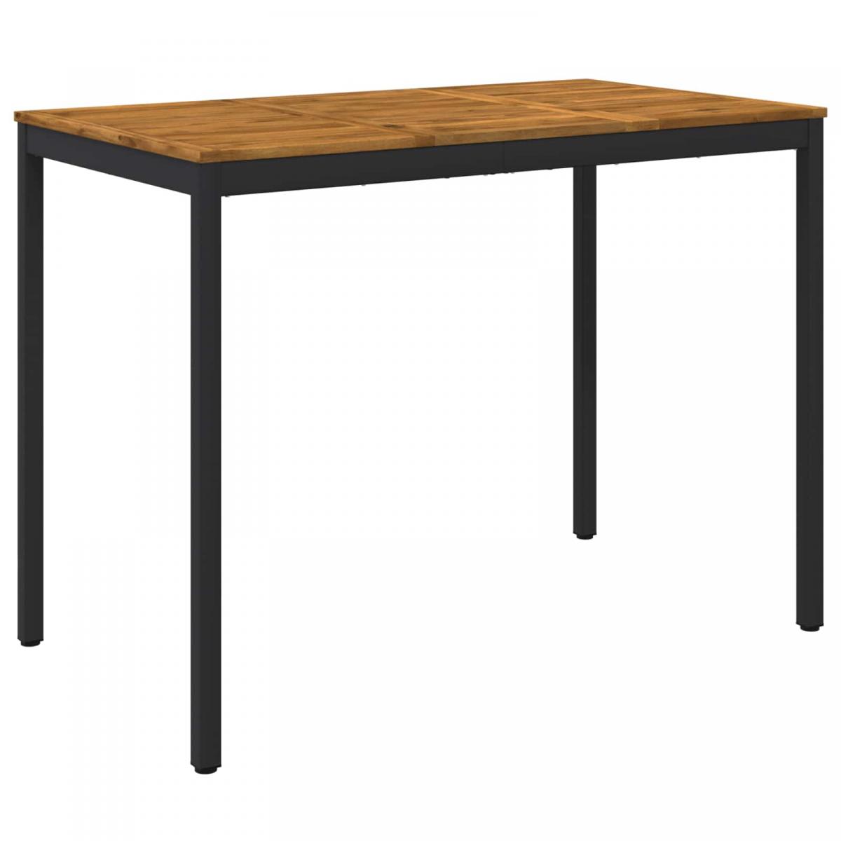 Mesa de Bar para Jardín Natural y negro 196 x 100,5 x 105 cm