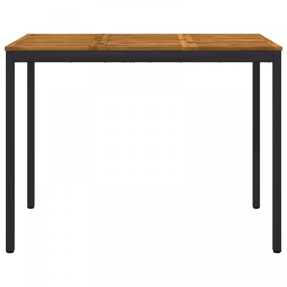 Mesa de Bar para Jardín Natural y negro 196 x 100,5 x 105 cm