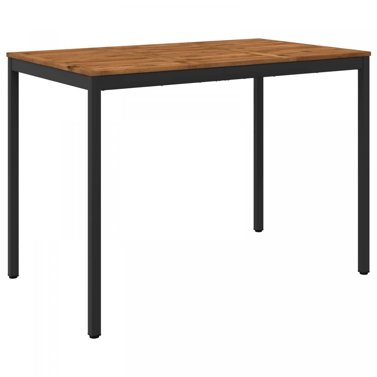 Mesa de Bar para Jardín Natural y negro 196 x 100,5 x 105 cm