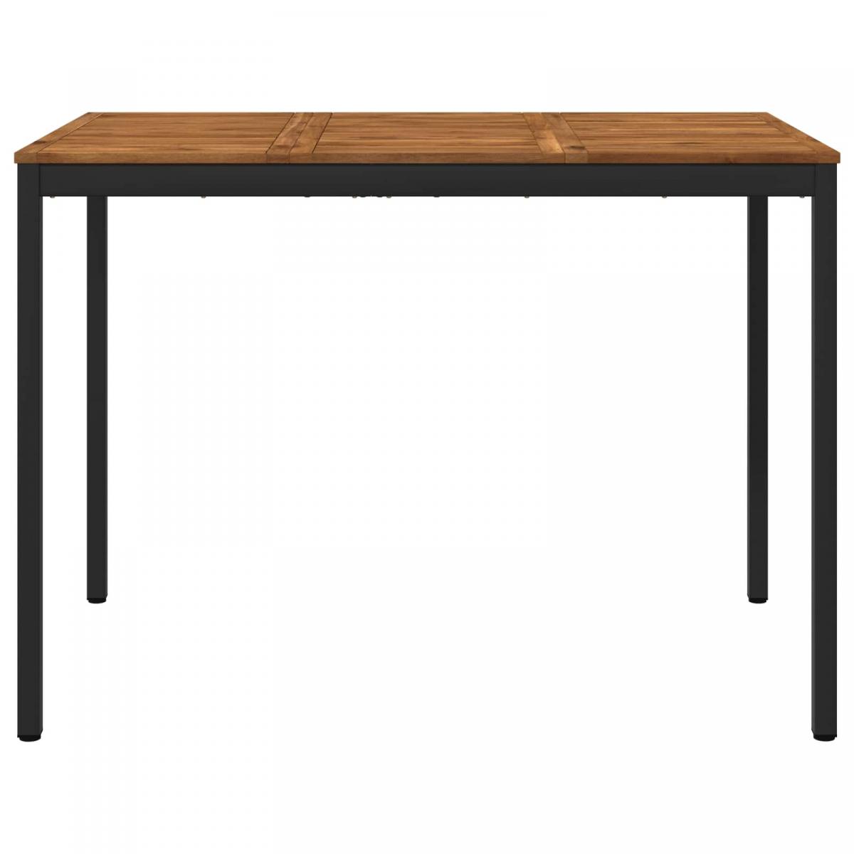 Mesa de Bar para Jardín Natural y negro 196 x 100,5 x 105 cm