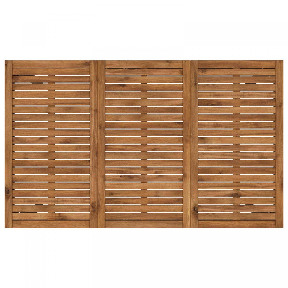 Mesa de Bar para Jardín Natural y negro 196 x 100,5 x 105 cm