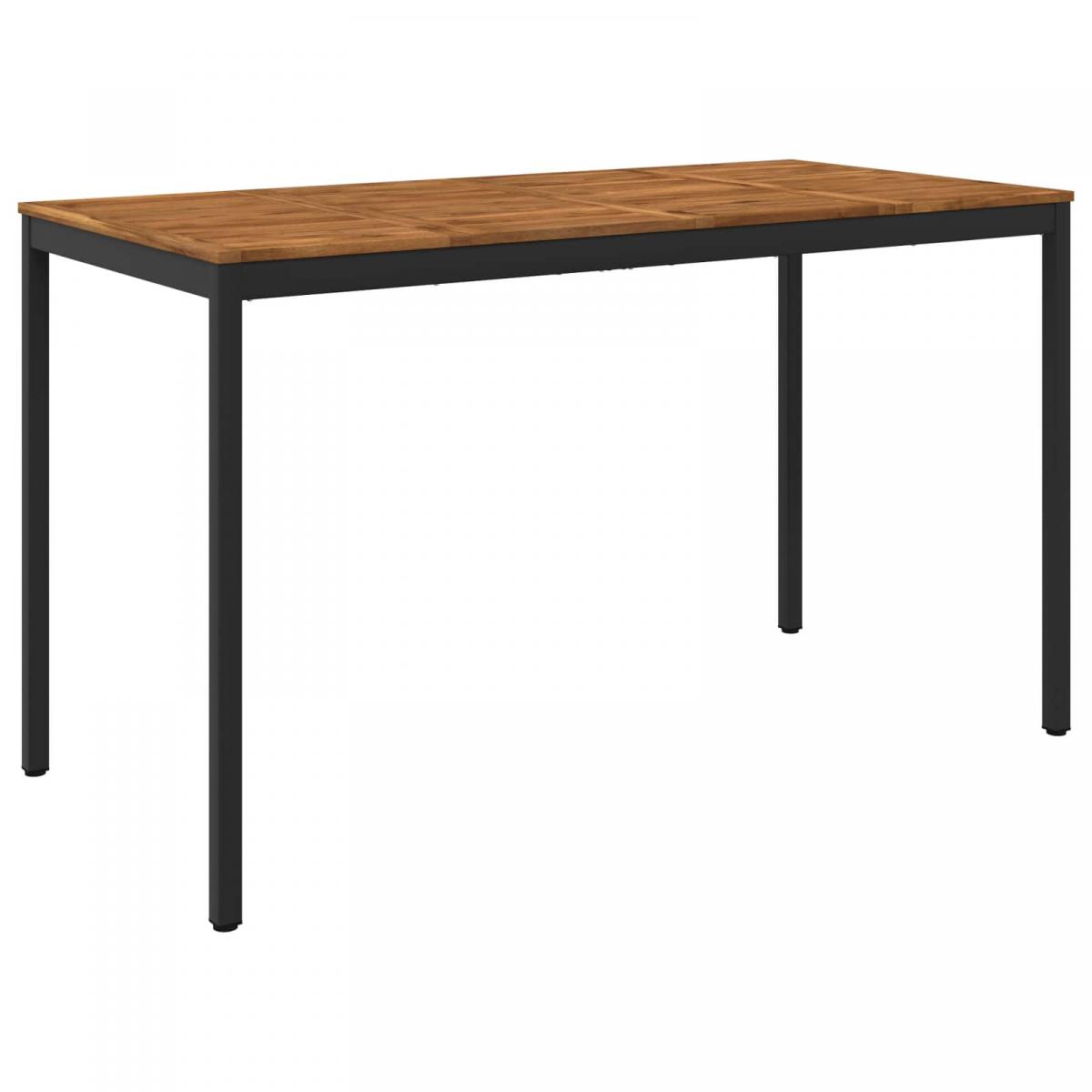 Mesa de Bar para Jardín Natural y negro 196 x 100,5 x 105 cm