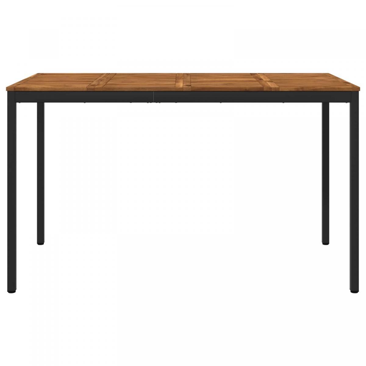Mesa de Bar para Jardín Natural y negro 196 x 100,5 x 105 cm