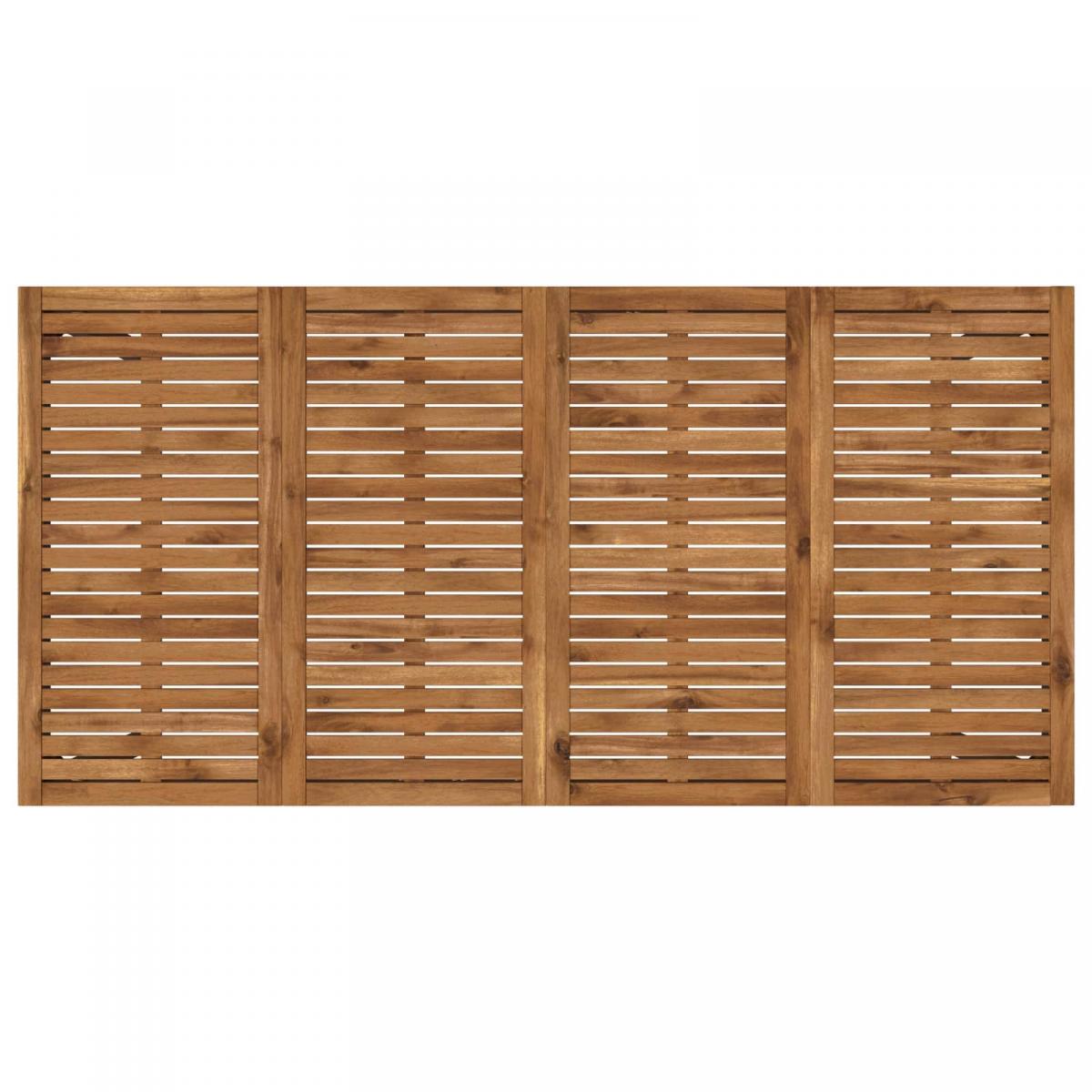 Mesa de Bar para Jardín Natural y negro 196 x 100,5 x 105 cm