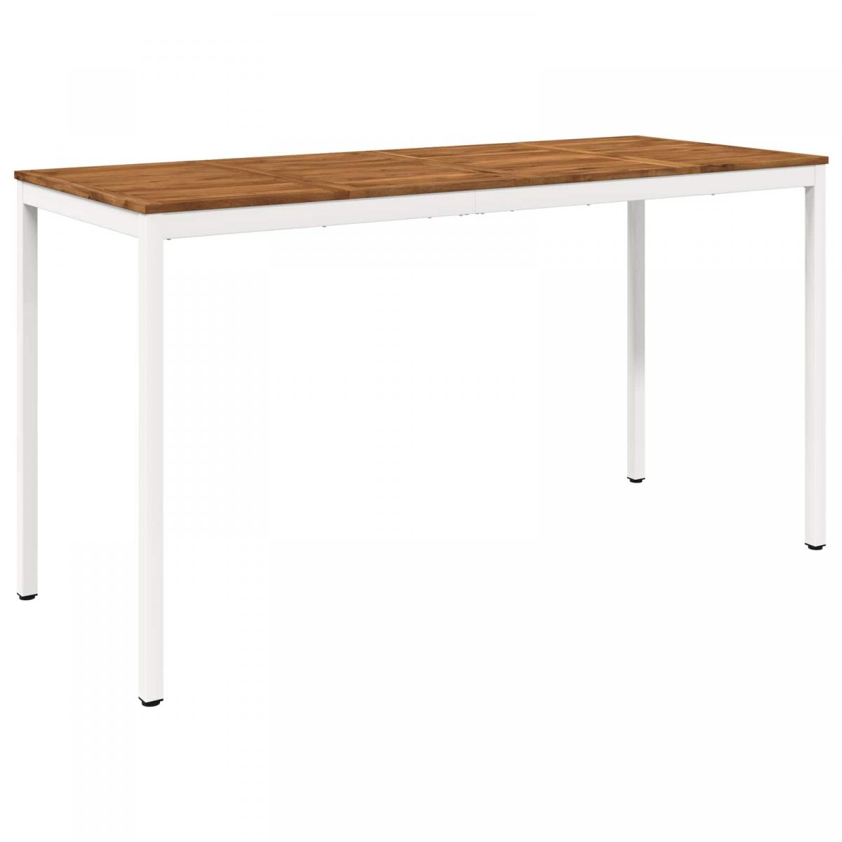 Mesa de Bar para Jardín Natural y negro 196 x 100,5 x 105 cm