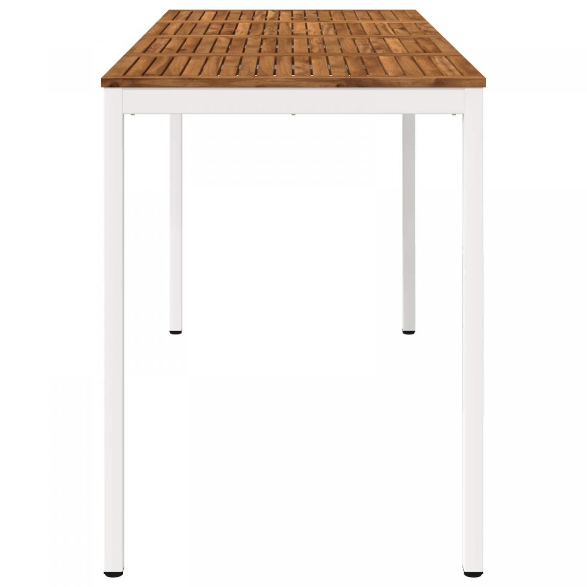 Mesa de Bar para Jardín Natural y negro 196 x 100,5 x 105 cm