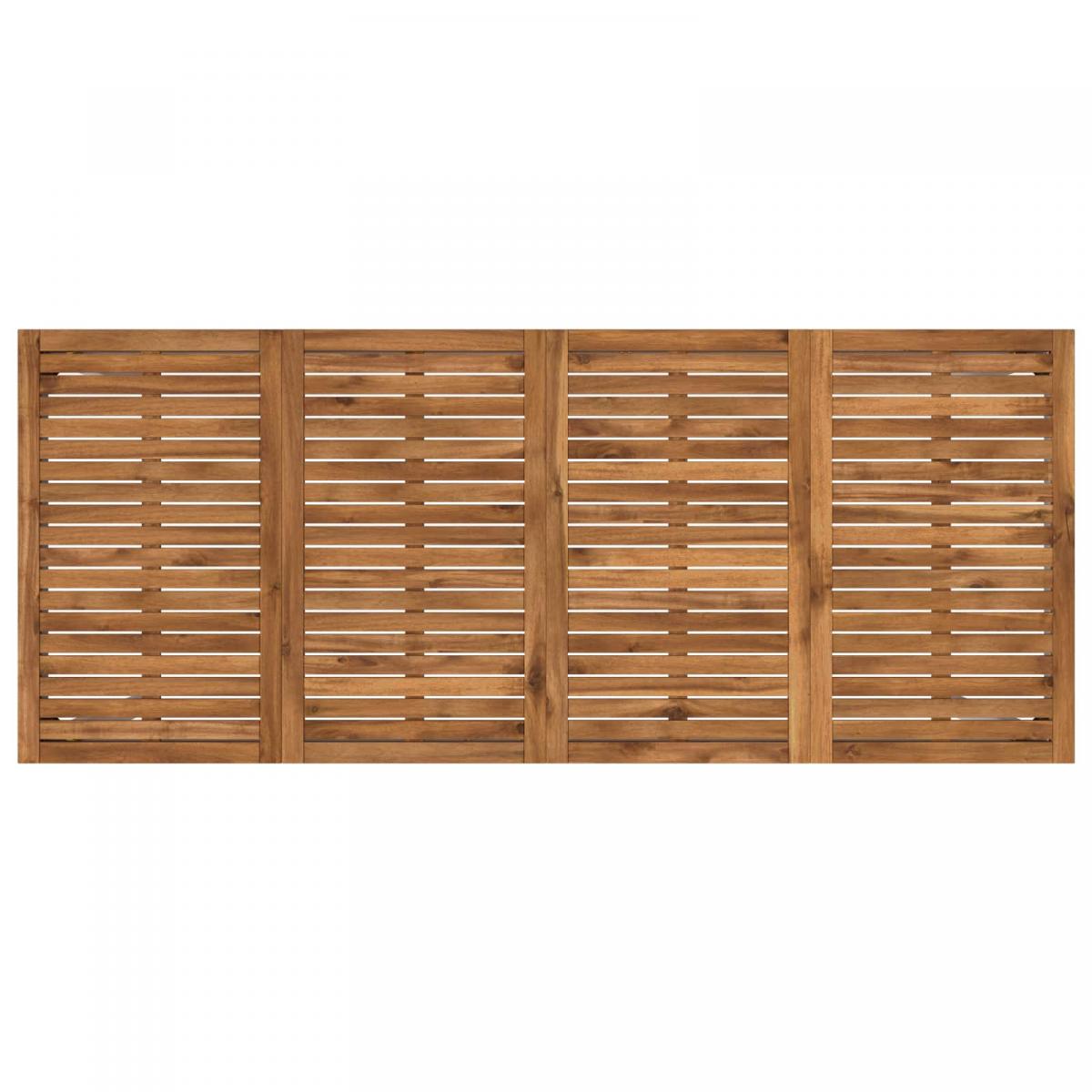 Mesa de Bar para Jardín Natural y negro 196 x 100,5 x 105 cm