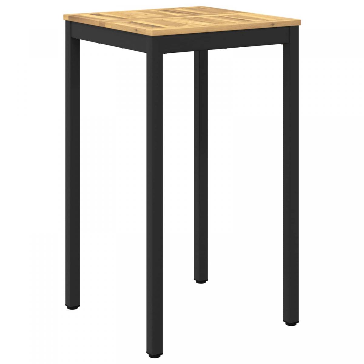 Mesa de Bar para Jardín Natural y negro 196 x 100,5 x 105 cm