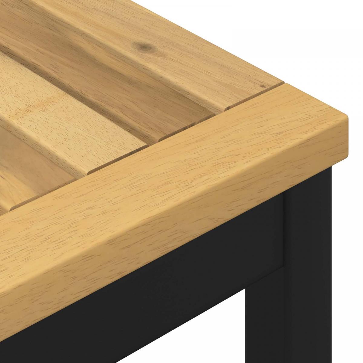Mesa de Bar para Jardín Natural y negro 196 x 100,5 x 105 cm