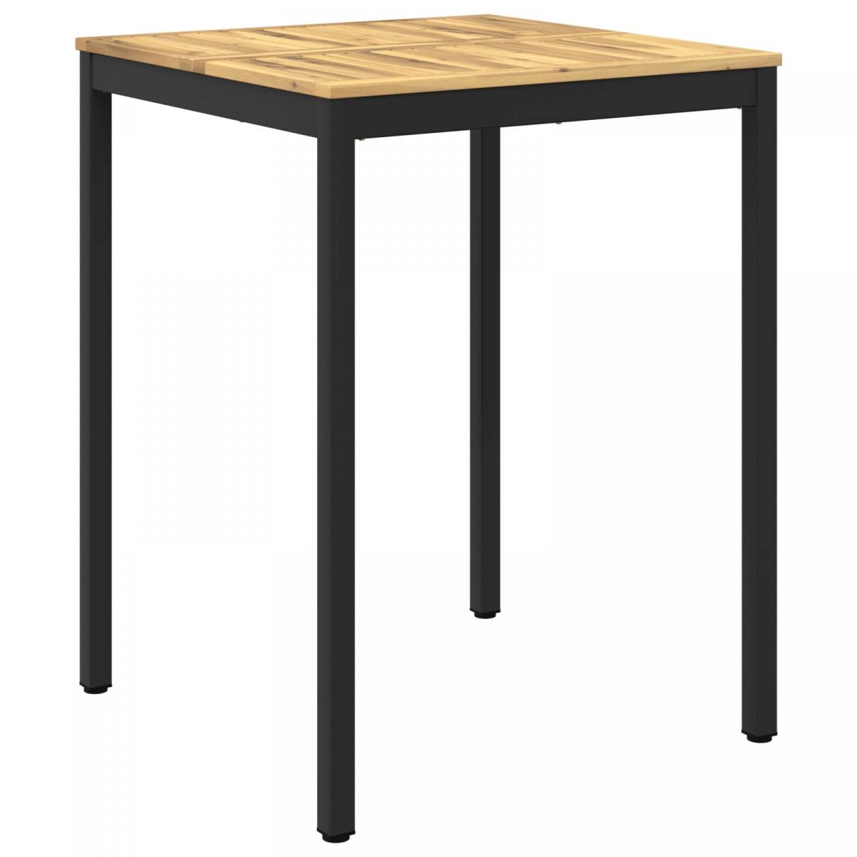 Mesa de Bar para Jardín Natural y negro 196 x 100,5 x 105 cm