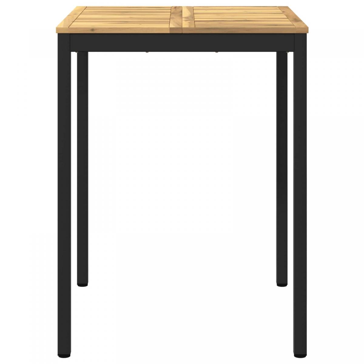 Mesa de Bar para Jardín Natural y negro 196 x 100,5 x 105 cm