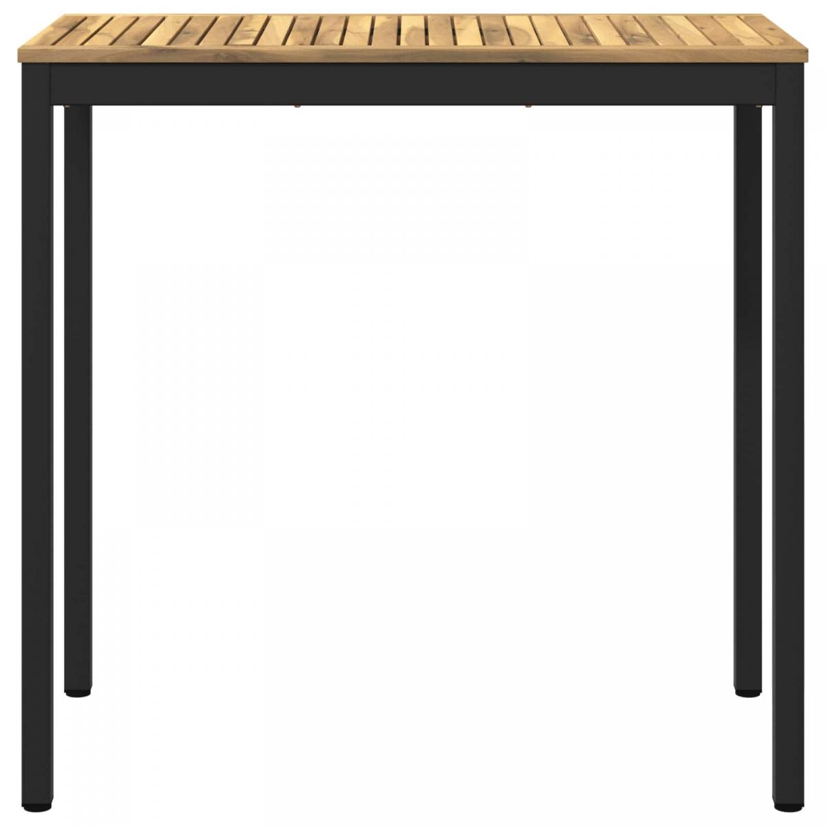 Mesa de Bar para Jardín Natural y negro 196 x 100,5 x 105 cm