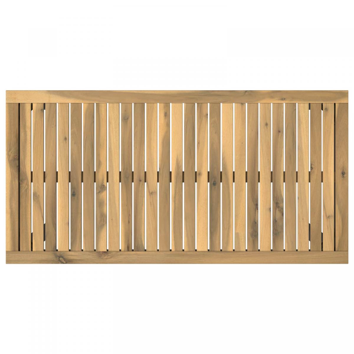 Mesa de Bar para Jardín Natural y negro 196 x 100,5 x 105 cm