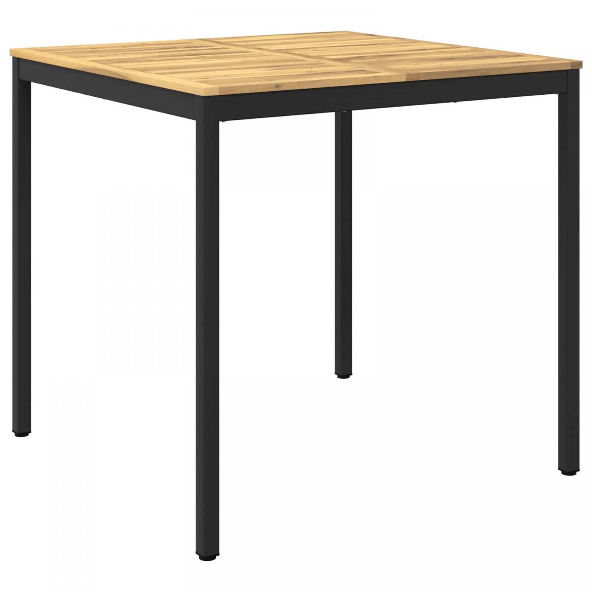 Mesa de Bar para Jardín Natural y negro 196 x 100,5 x 105 cm