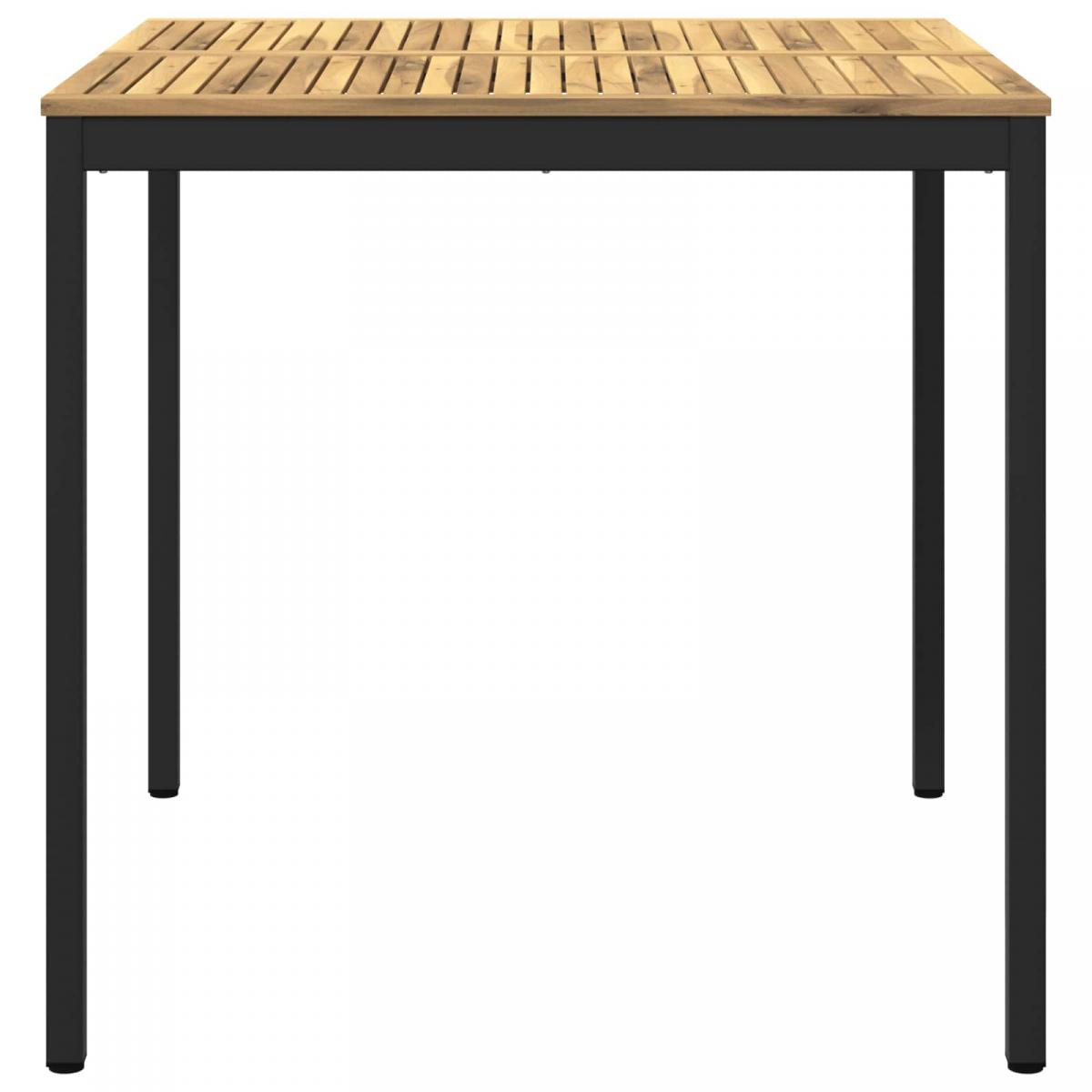 Mesa de Bar para Jardín Natural y negro 196 x 100,5 x 105 cm