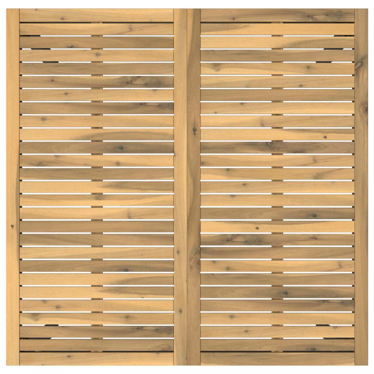 Mesa de Bar para Jardín Natural y negro 196 x 100,5 x 105 cm