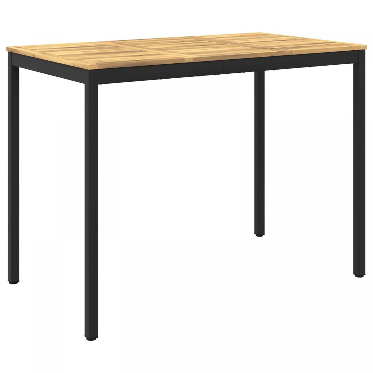 Mesa de Bar para Jardín Natural y negro 196 x 100,5 x 105 cm