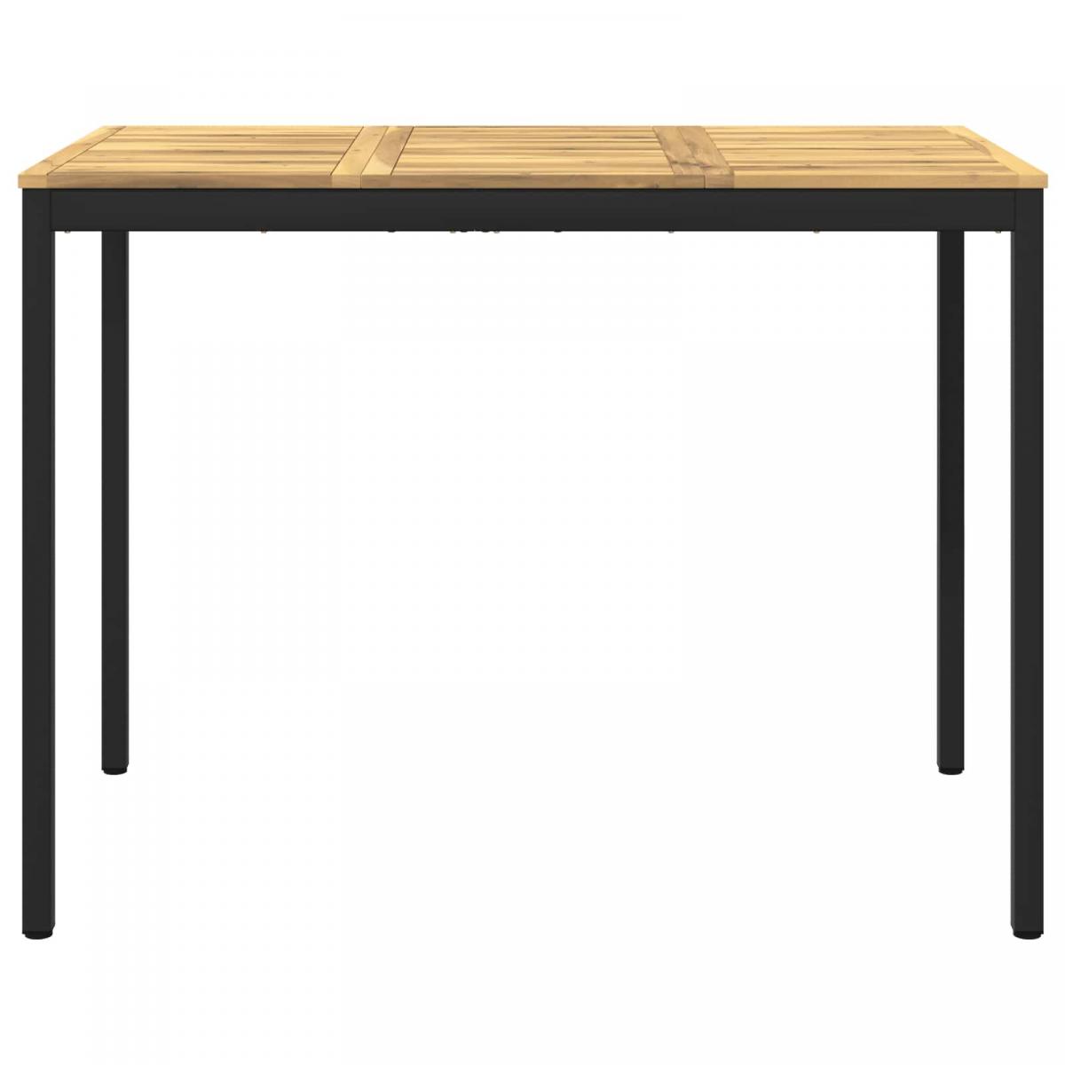 Mesa de Bar para Jardín Natural y negro 196 x 100,5 x 105 cm