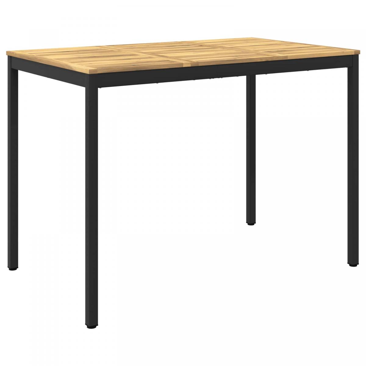 Mesa de Bar para Jardín Natural y negro 196 x 100,5 x 105 cm