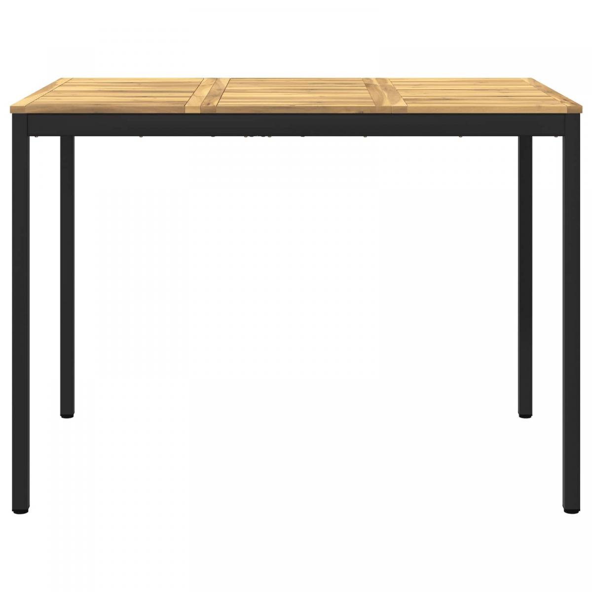 Mesa de Bar para Jardín Natural y negro 196 x 100,5 x 105 cm