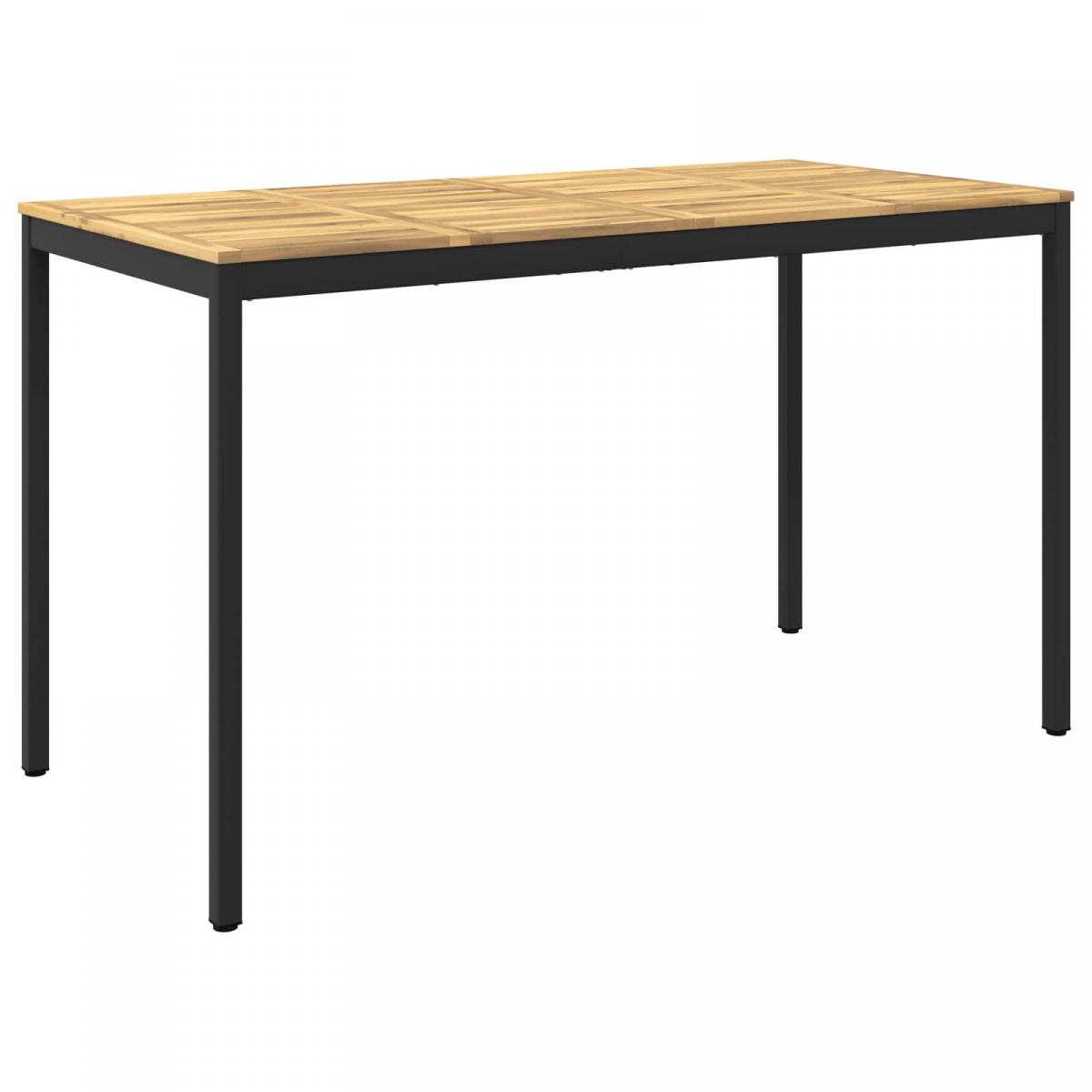 Mesa de Bar para Jardín Natural y negro 196 x 100,5 x 105 cm