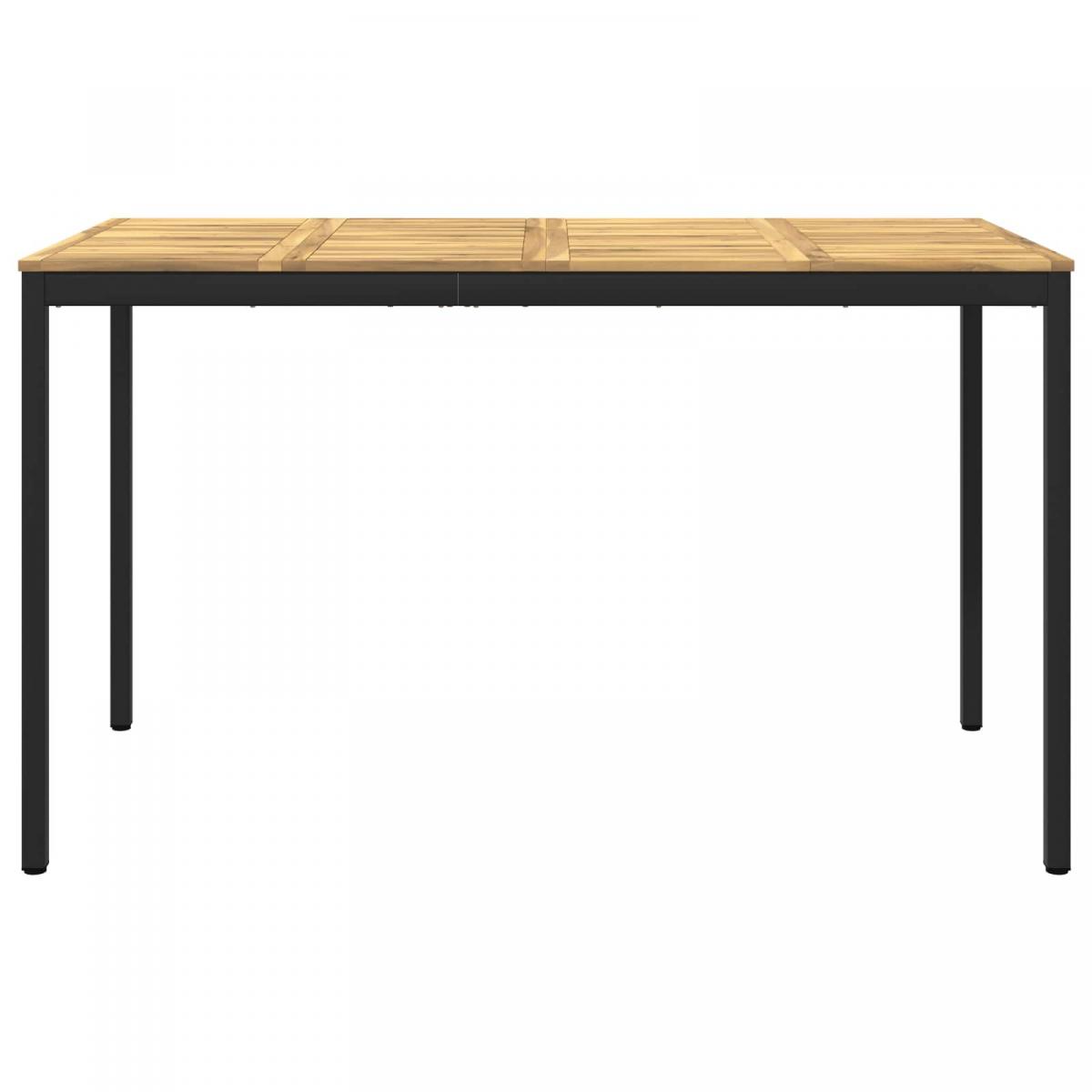 Mesa de Bar para Jardín Natural y negro 196 x 100,5 x 105 cm